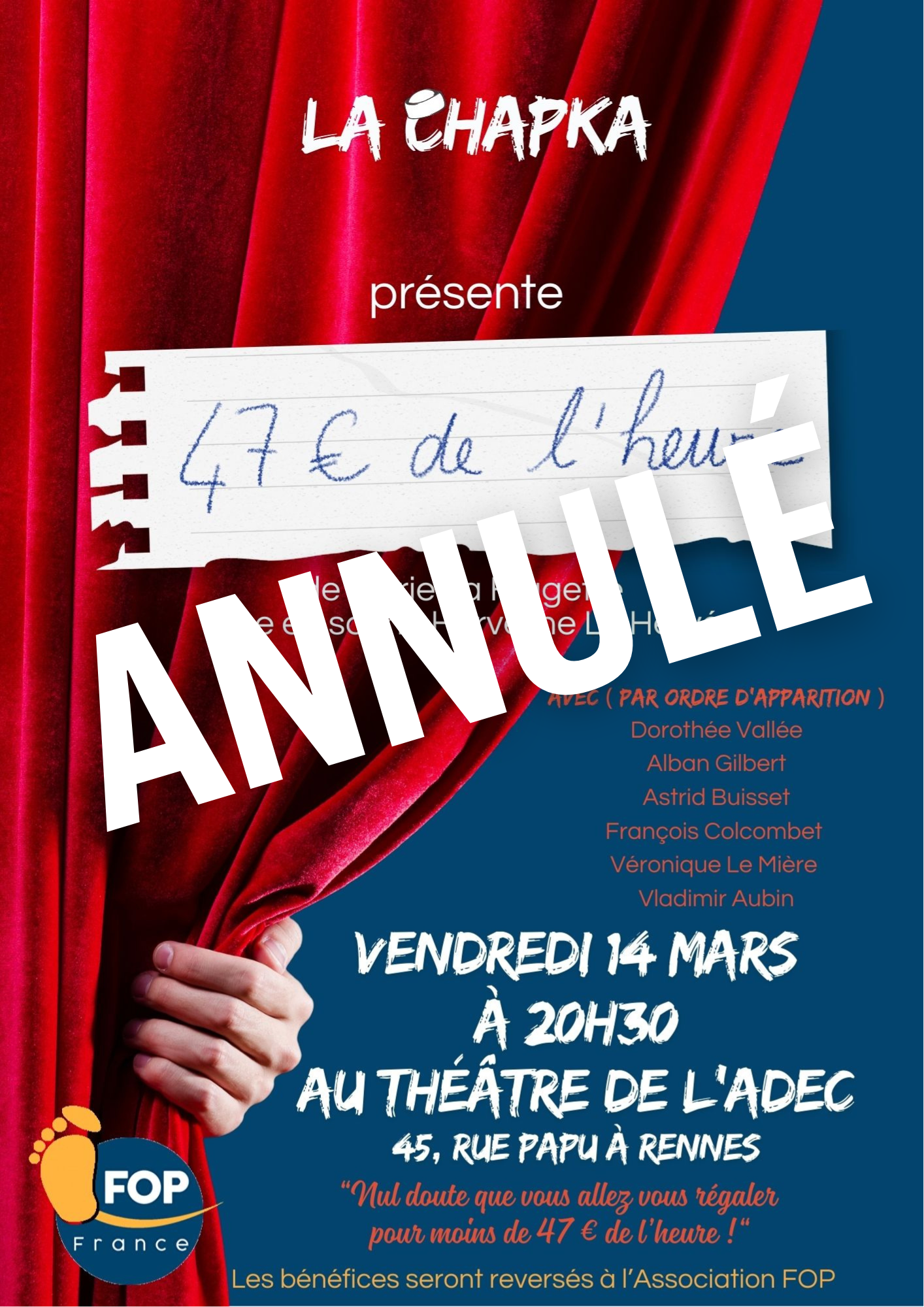 47 € de l’heure – ANNULÉ