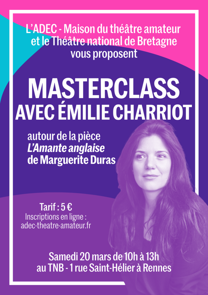 Masterclass avec Emilie Charrier